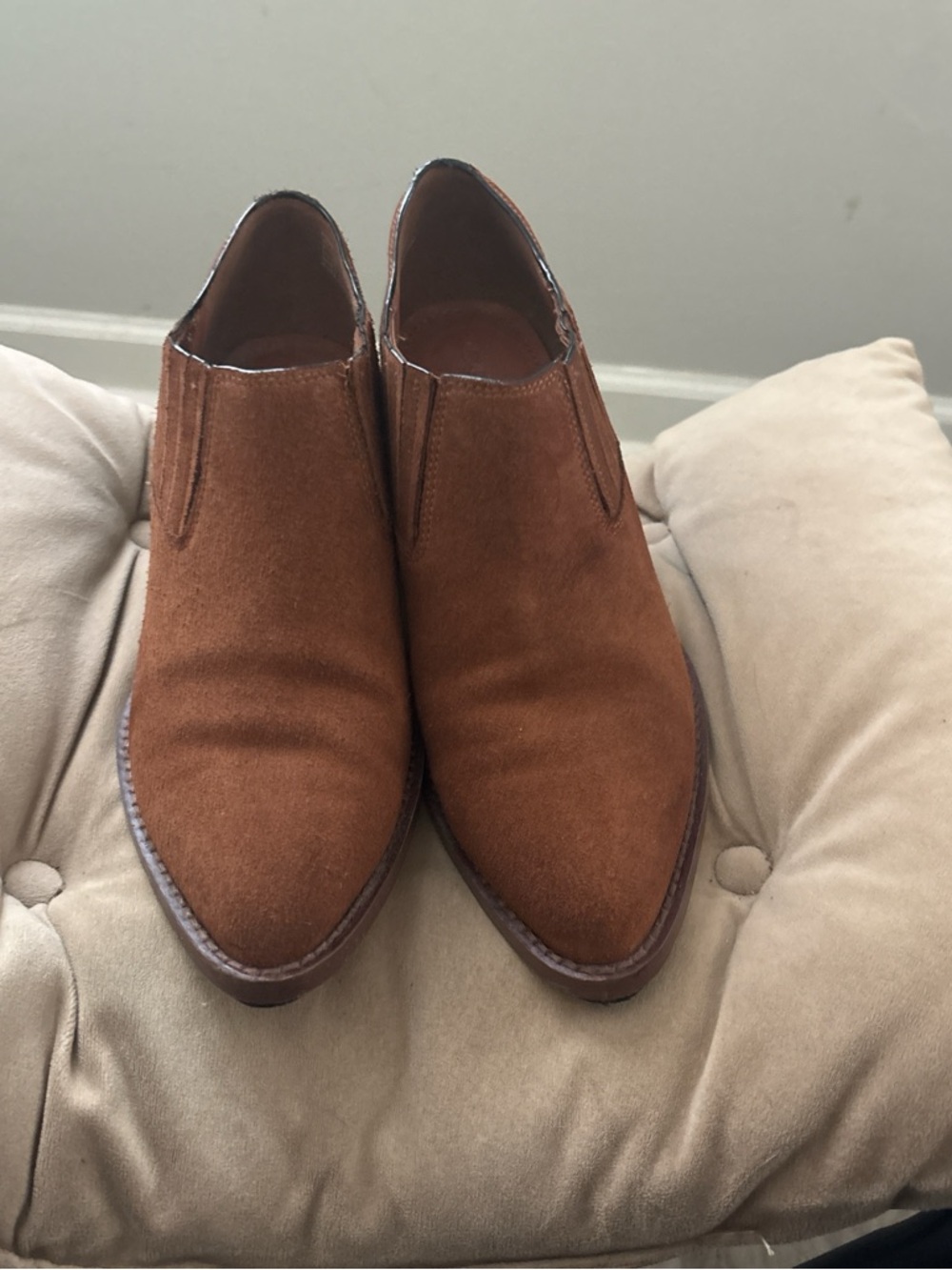 Coach Women Brown Suede Slip-On Loafers
